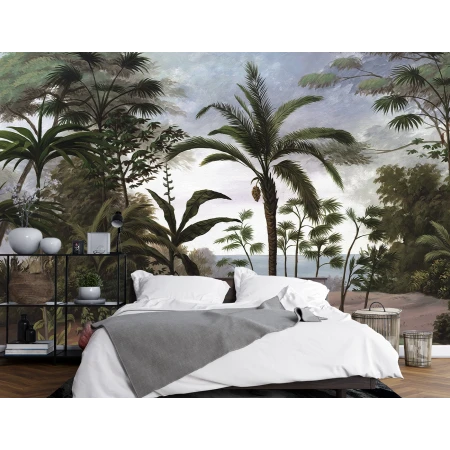 Fototapet 3D Tropical Padure si Frunze pentru Dormitor Living Premier Decor
