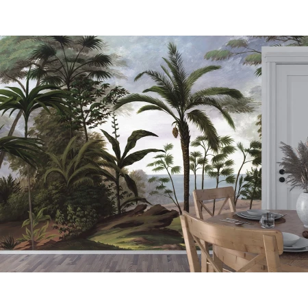 Fototapet 3D Tropical Padure si Frunze pentru Dormitor Living Premier Decor