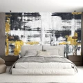 Fototapet Alb,Negru cu Auriu - Black, White & Gold