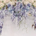Fototapet fara imbinari Beautiful Watercolor Lilac Branches