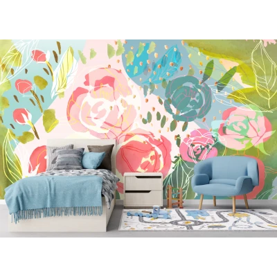 Fototapet fara imbinari Flower Waltz Premier Decor