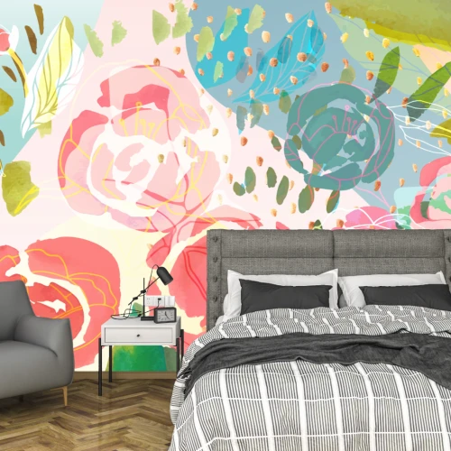 Fototapet fara imbinari Flower Waltz