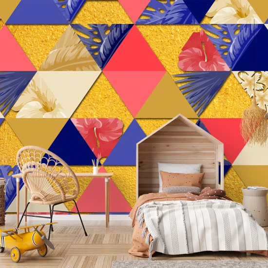 Fototapet Dintr-o Bucata 3D - Spectrul Geometric