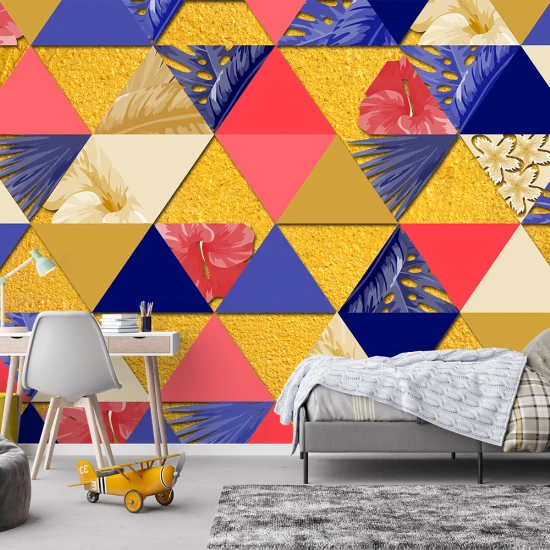 Fototapet Dintr-o Bucata 3D - Spectrul Geometric