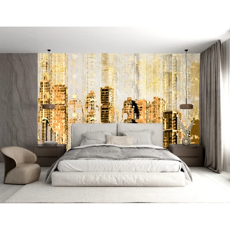 Fototapet Dintr-o Bucata Abstract Oraș 3D - Decor Modern Premier Decor