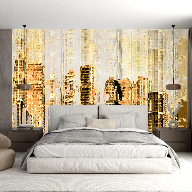 Fototapet Dintr-o Bucata Abstract Oraș 3D - Decor Modern
