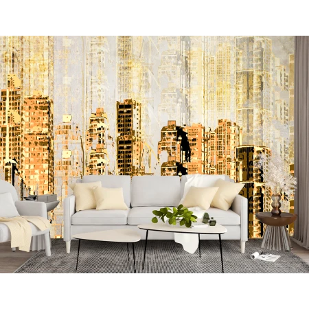 Fototapet Dintr-o Bucata Abstract Oraș 3D - Decor Modern Premier Decor