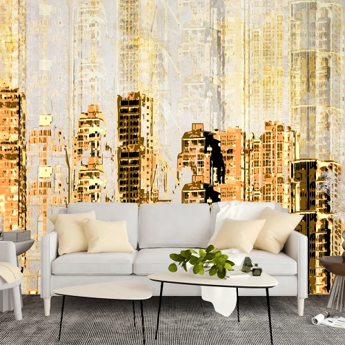 Fototapet Dintr-o Bucata Abstract Oraș 3D - Decor Modern