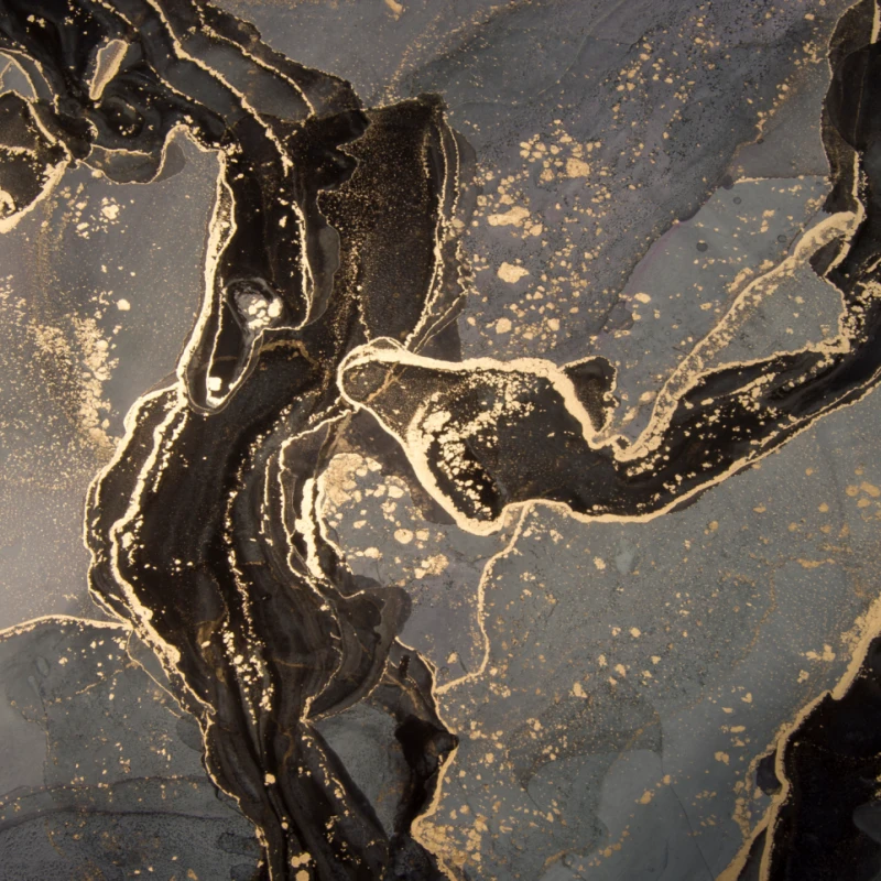 Fototapet fara imbinari Dream Darkened Golden Fluid Art