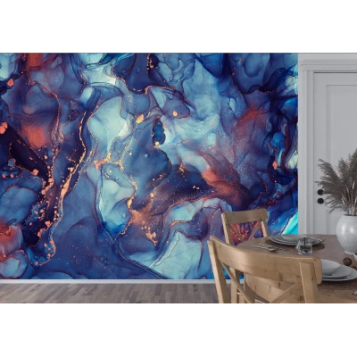 Fototapet fara imbinari Dream Galaxy Fluid Art Gold Premier Decor