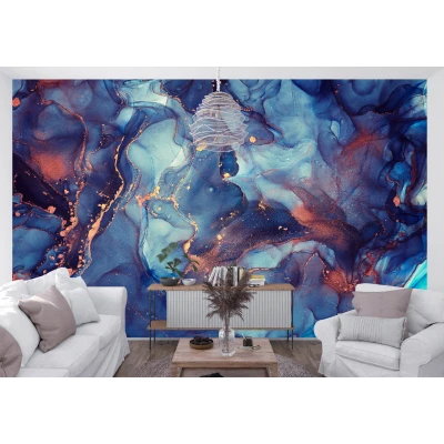 Fototapet fara imbinari Dream Galaxy Fluid Art Gold Premier Decor