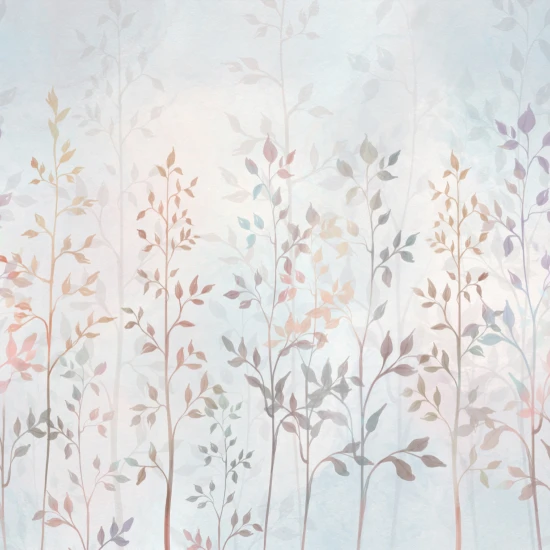Fototapet fara imbinari Delicate Watercolor Leaves Fototapet fara imbinari Delicate Watercolor Leaves