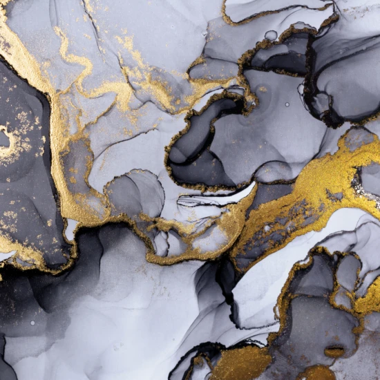 Fototapet fara imbinari Dream Black And Shiny Golden