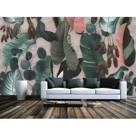 Fototapet textura canvas fara imbinari Dream Leafs