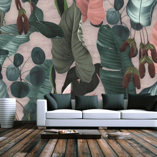 Fototapet textura canvas fara imbinari Dream Leafs