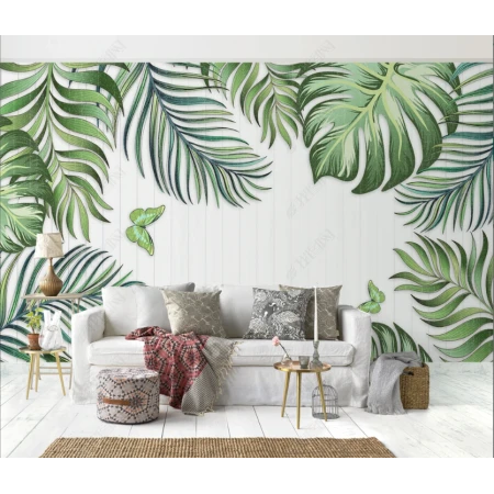 Fototapet fara imbinari Dream Splendorous Tropical Leaves