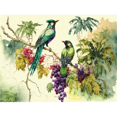 Fototapet fara imbinari textura canvasDream Watercolor Premier Decor