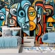 Fototapet fara imbinari graffiti colorat abstract