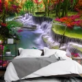 Fototapet Fara Imbinai 3D Pisaj Cascada Living si Dormitor