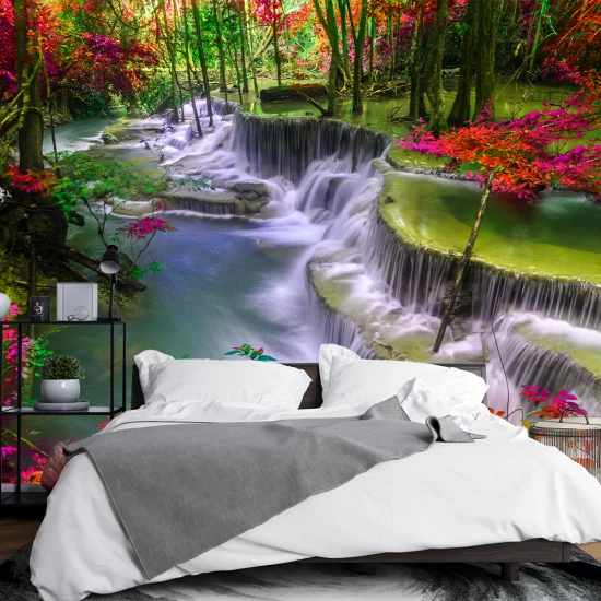 Fototapet Fara Imbinai 3D Pisaj Cascada Living si Dormitor