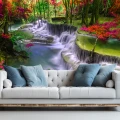 Fototapet Fara Imbinai 3D Pisaj Cascada Living si Dormitor