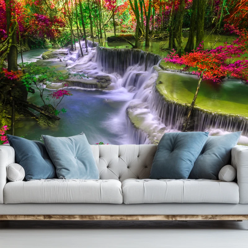 Fototapet Fara Imbinai 3D Pisaj Cascada Living si Dormitor
