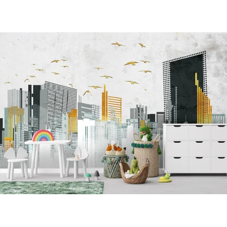 Fototapet fara imbinari Abstract City Premier Decor