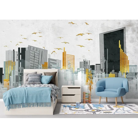 Fototapet fara imbinari Abstract City Premier Decor