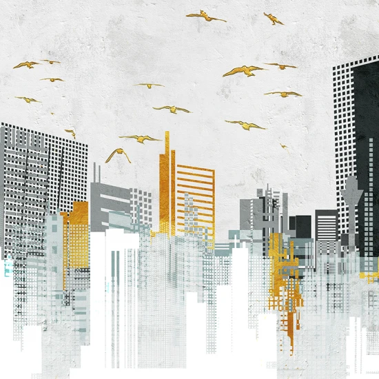 Fototapet fara imbinari Abstract City