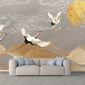 Fototapet fara Imbinari Apus Abstract Pasari