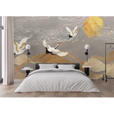 Fototapet fara Imbinari Apus Abstract Pasari Premier Decor