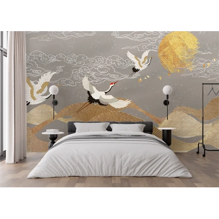Fototapet fara Imbinari Apus Abstract Pasari Premier Decor