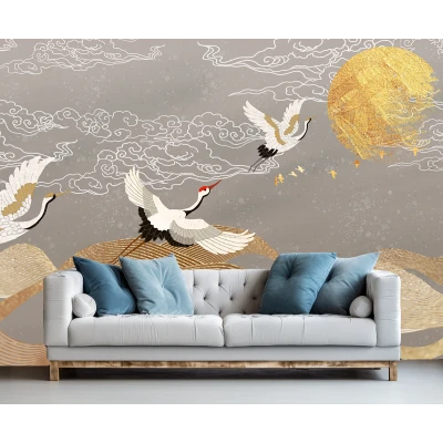 Fototapet fara Imbinari Apus Abstract Pasari Premier Decor