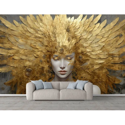 Fototapet Fara Imbinari Auriu - Zeita Soarelui - Living si Dormitor Premier Decor