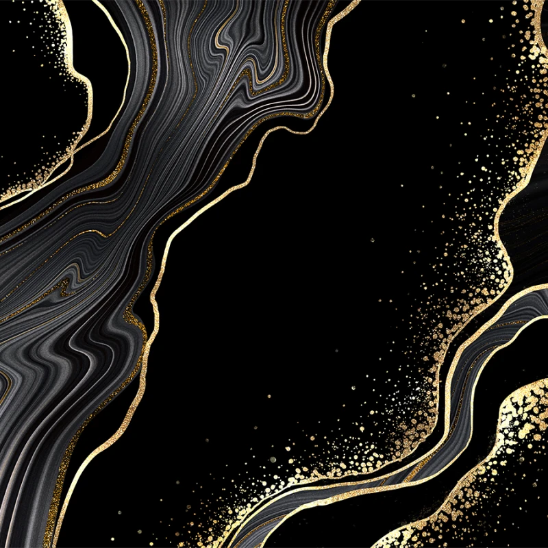 Fototapet Black and Gold Marble - Eleganță Dinamică pentru Interioare rafinate