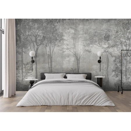 Fototapet fara imbinari Black and White Forest Premier Decor