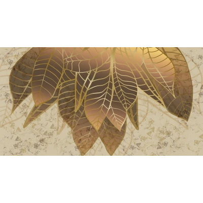 Fototapet fara imbinari Bronze Leaf Premier Decor