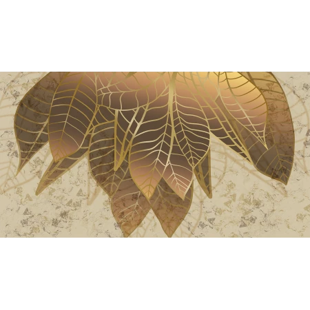 Fototapet fara imbinari Bronze Leaf Premier Decor