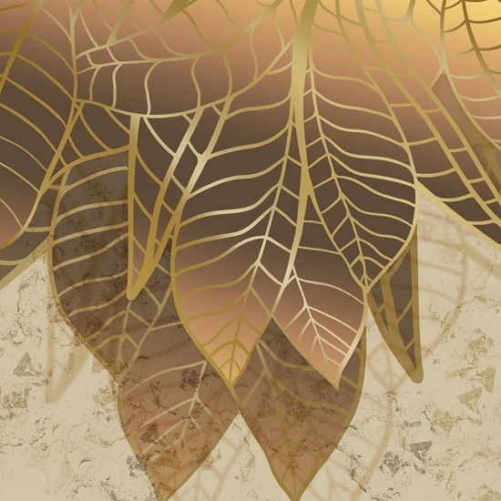 Fototapet fara imbinari Bronze Leaf