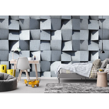 Fototapet fara imbinari ciment geometric Premier Decor