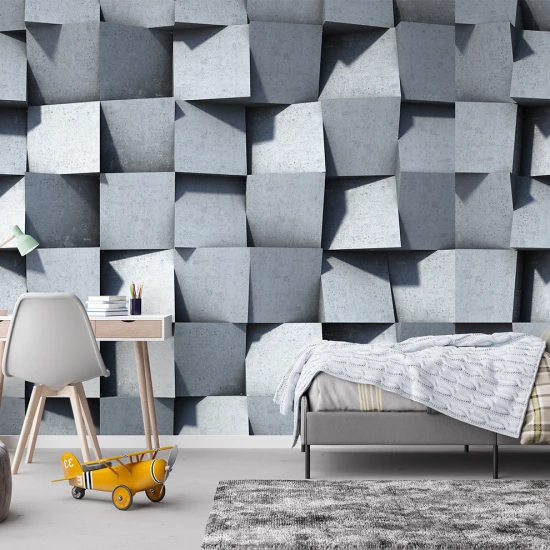 Fototapet fara imbinari ciment geometric