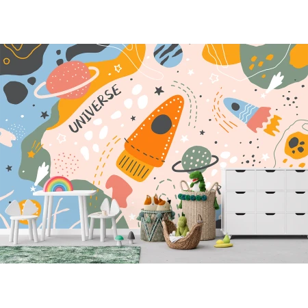 Fototapet fara imbinari colorat pentru copii Premier Decor
