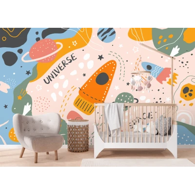 Fototapet fara imbinari colorat pentru copii Premier Decor
