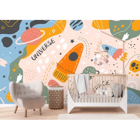 Fototapet fara imbinari colorat pentru copii Premier Decor