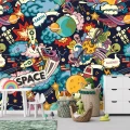 Fototapet Fara Imbinari Copii Spațiu - Aventură Cosmică Colorată