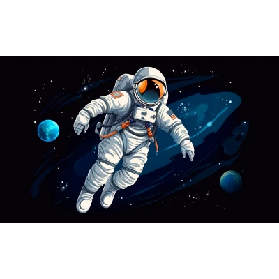 Fototapet fara imbinari cosmonaut Premier Decor