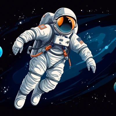 Fototapet fara imbinari cosmonaut Premier Decor