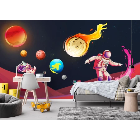 Fototapet fara imbinari Cosmonauti in Spatiu Premier Decor