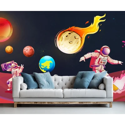 Fototapet fara imbinari Cosmonauti in Spatiu Premier Decor