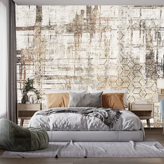 Fototapet fara Imbinari Forme Geometrice Grunge Pe Textura De Ciment
